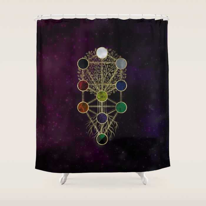 Kabbalah The Tree of Life - Etz Hayim Shower Curtain Gallery Image 1