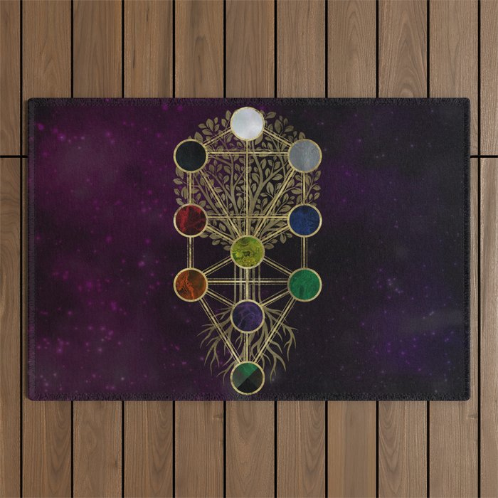 Kabbalah The Tree of Life - Etz Hayim Outdoor Rug Gallery Image 1