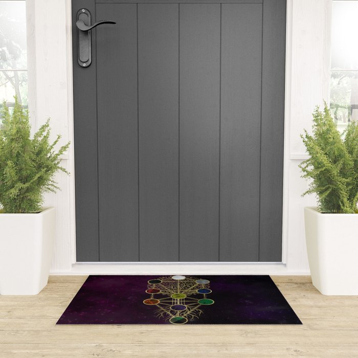 Kabbalah The Tree of Life - Etz Hayim Welcome Mat Gallery Image 3