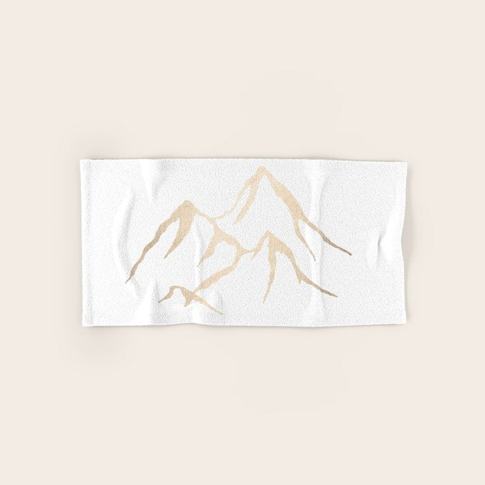 Adventure White Gold Mountains Towels Gallery Image 1