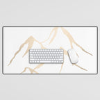 Adventure White Gold Mountains Desk Mat Gallery Image 1