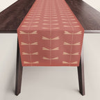 Dragonfly Pattern XVI Rose Pink Table Runner Gallery Image 1