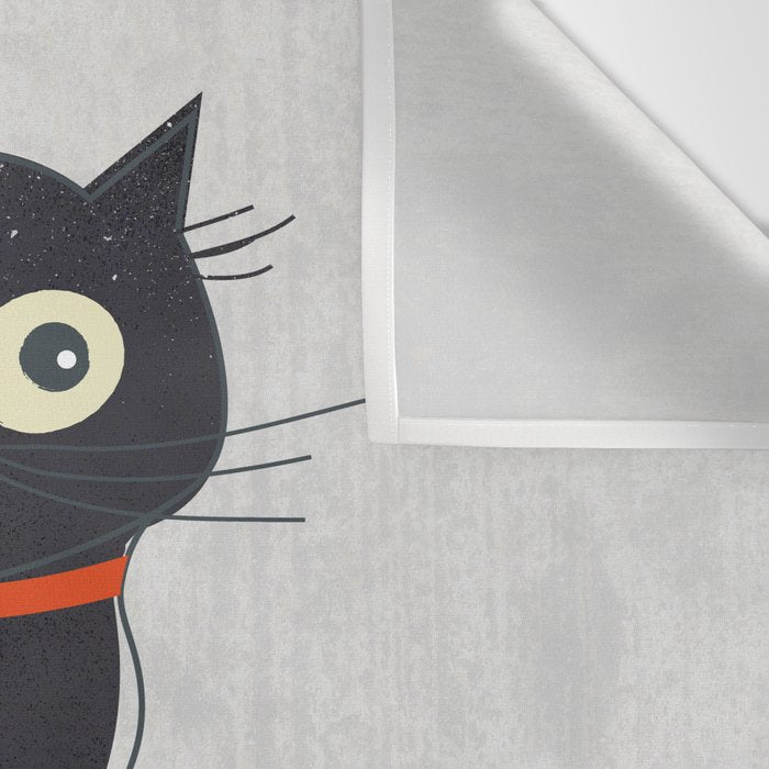 Black Silly Cat  Wall Tapestry Gallery Image 3
