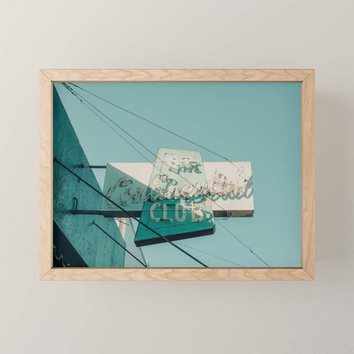 Continental Club Neon Sign Mini Art Print Gallery Image 1