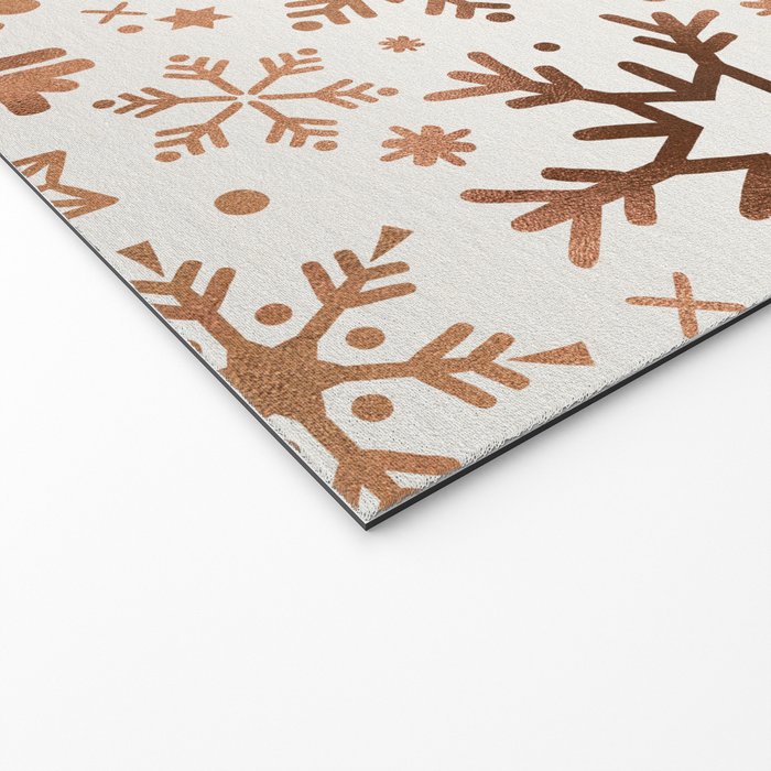 Snowflake Collection - Rose Gold Palette Welcome Mat Gallery Image 2