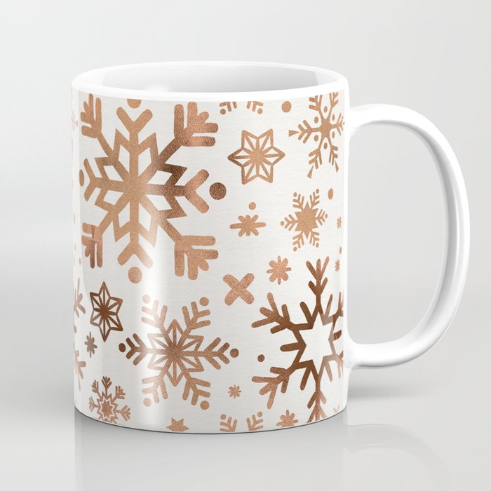 Snowflake Collection - Rose Gold Palette Coffee Mug Gallery Image 1