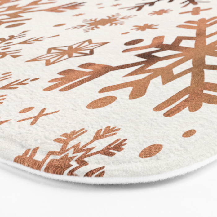 Snowflake Collection - Rose Gold Palette Bath Mat Gallery Image 3