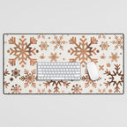 Snowflake Collection - Rose Gold Palette Desk Mat Gallery Image 1