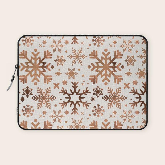 Snowflake Collection - Rose Gold Palette Laptop Sleeve Gallery Image 1
