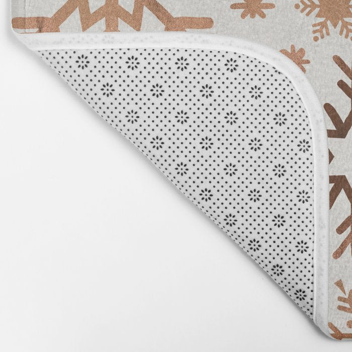 Snowflake Collection - Rose Gold Palette Bath Mat Gallery Image 2
