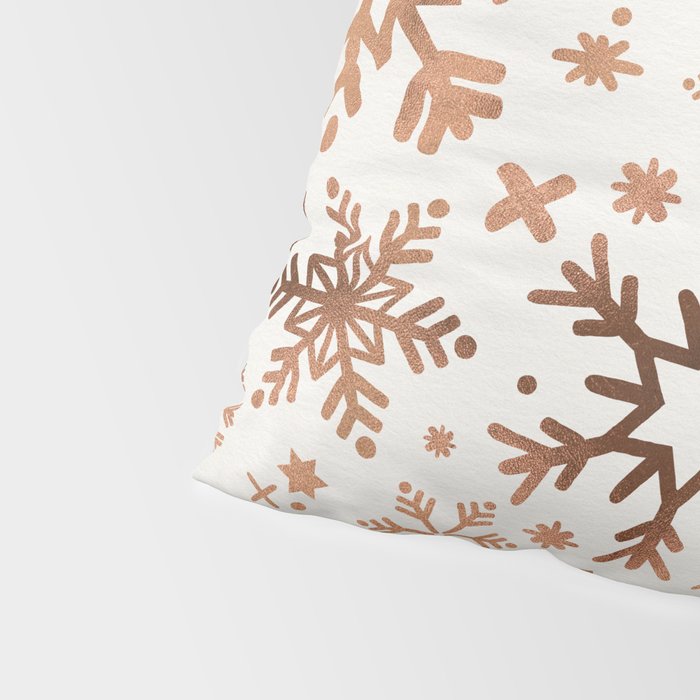 Snowflake Collection - Rose Gold Palette Pillow Sham Gallery Image 4