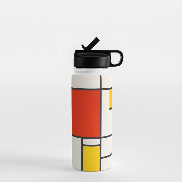 Retro Geometry: Mondrian Edition Water Bottle Gallery Image 1