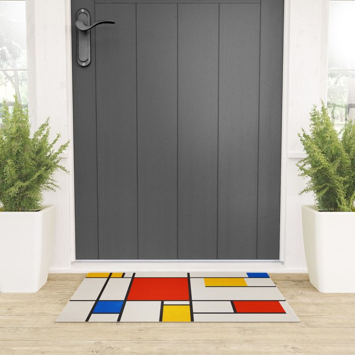Retro Geometry: Mondrian Edition Welcome Mat Gallery Image 3