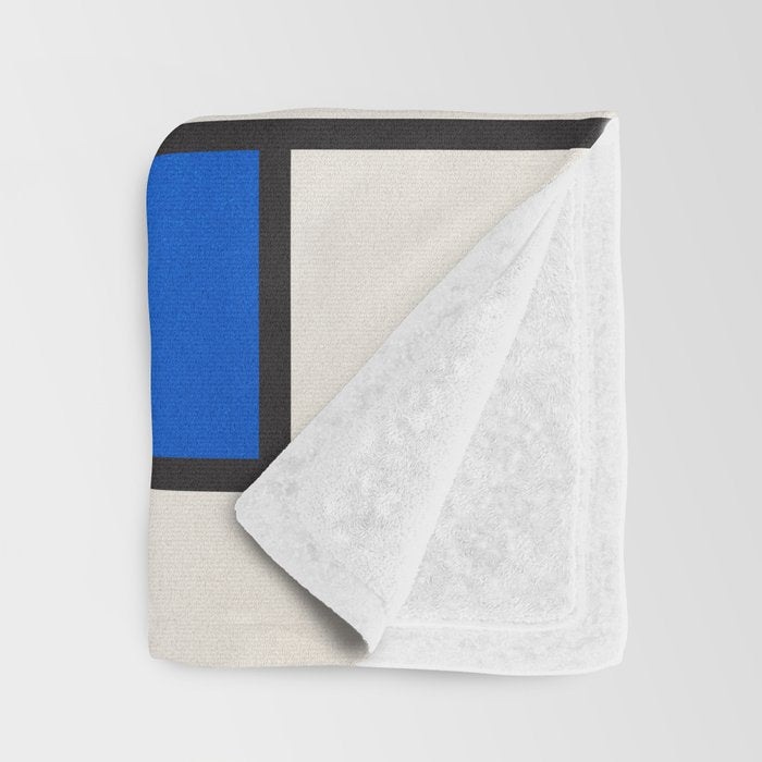 Retro Geometry: Mondrian Edition Throw Blanket Gallery Image 3