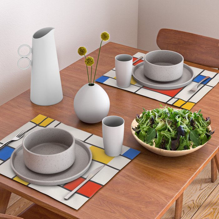 Retro Geometry: Mondrian Edition Placemat Gallery Image 2