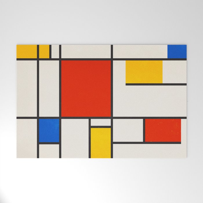 Retro Geometry: Mondrian Edition Welcome Mat Gallery Image 1