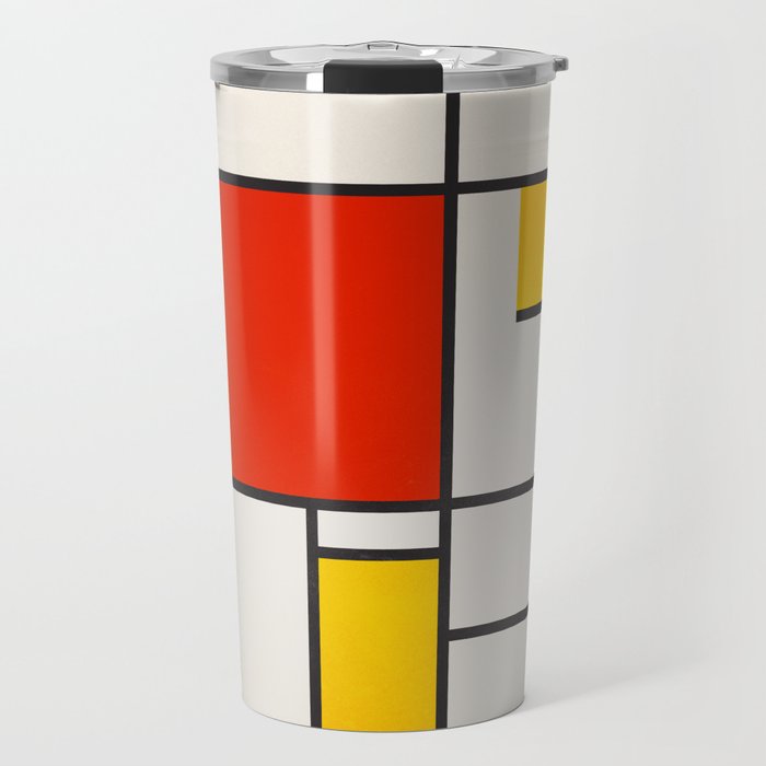 Retro Geometry: Mondrian Edition Travel Mug Gallery Image 1