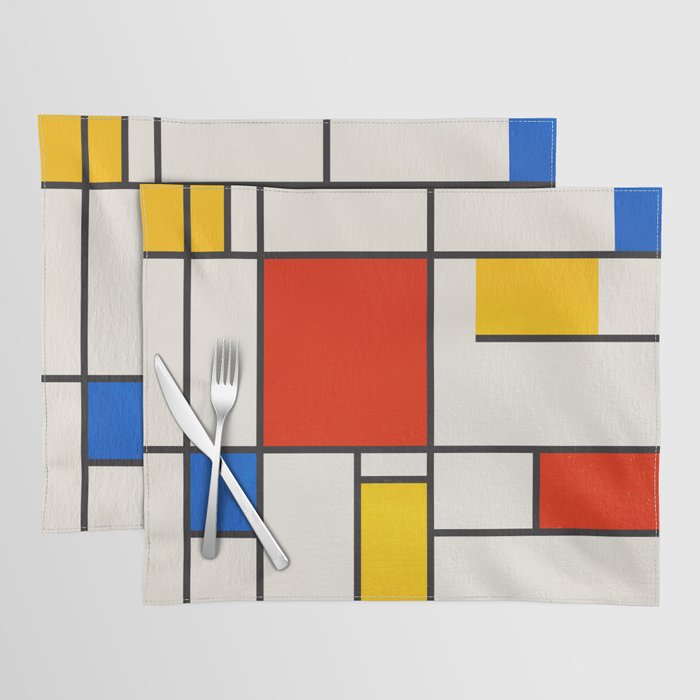 Retro Geometry: Mondrian Edition Placemat Gallery Image 1