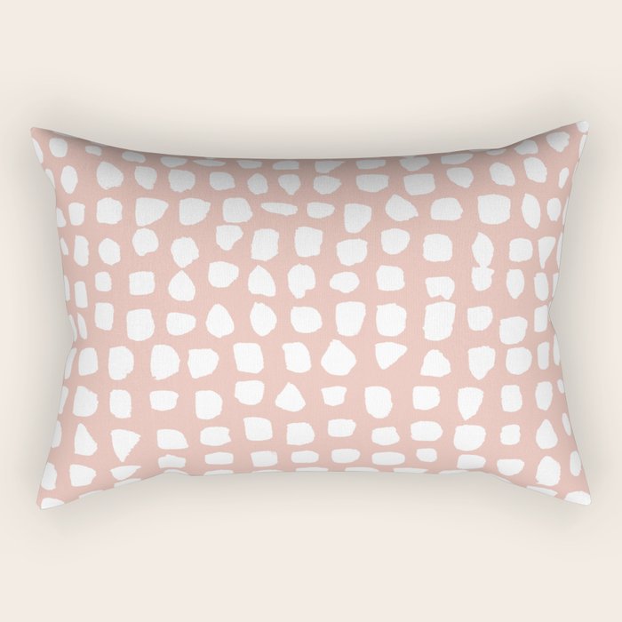 Dots (Pink) Rectangular Pillow Gallery Image 2