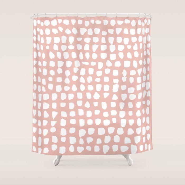 Dots (Pink) Shower Curtain Gallery Image 1