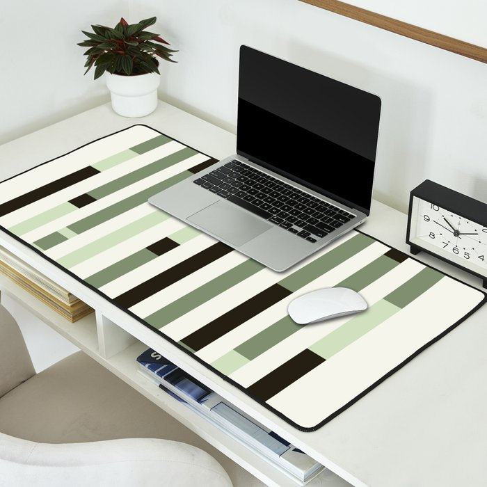 Bauhaus Green Modernist Minimal Geometric Homage Desk Mat Gallery Image 2