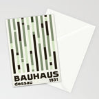 Bauhaus Green Modernist Minimal Geometric Homage Stationery Card Gallery Image 2