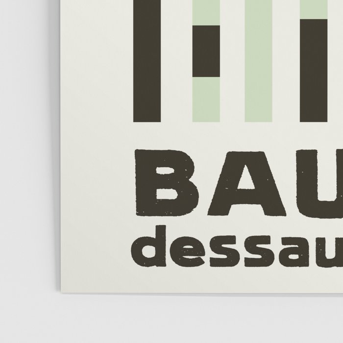 Bauhaus Green Modernist Minimal Geometric Homage Poster Gallery Image 3