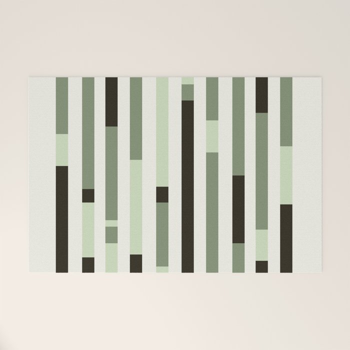 Bauhaus Green Modernist Minimal Geometric Homage Welcome Mat Gallery Image 1