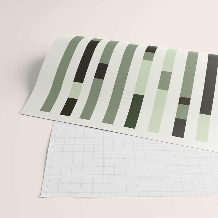 Bauhaus Green Modernist Minimal Geometric Homage Wrapping Paper Gallery Image 2