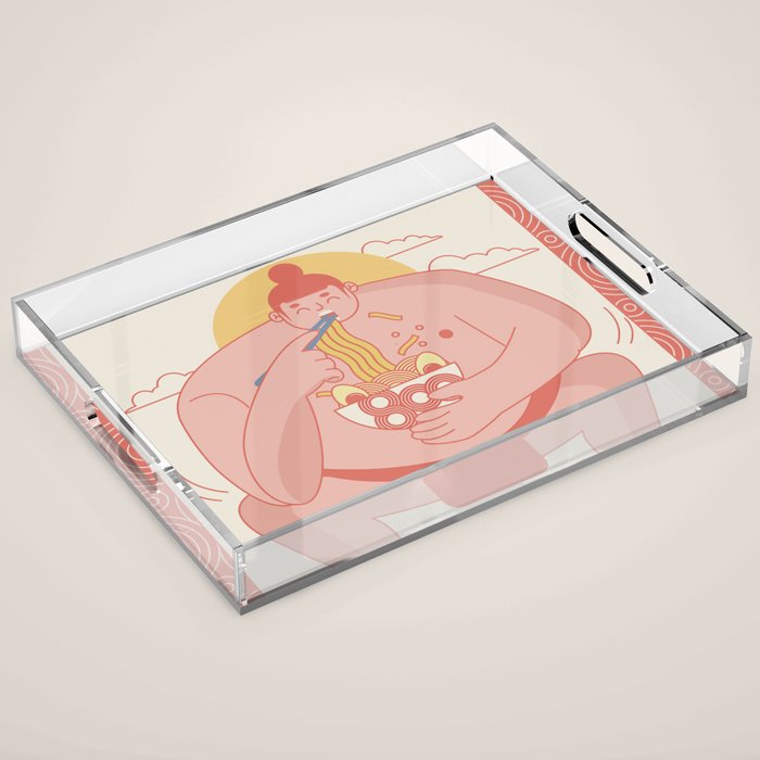 Sumo eating Ramen Acrylic Tray Gallery Image 1