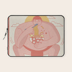 Sumo eating Ramen Laptop Sleeve Gallery Image 1