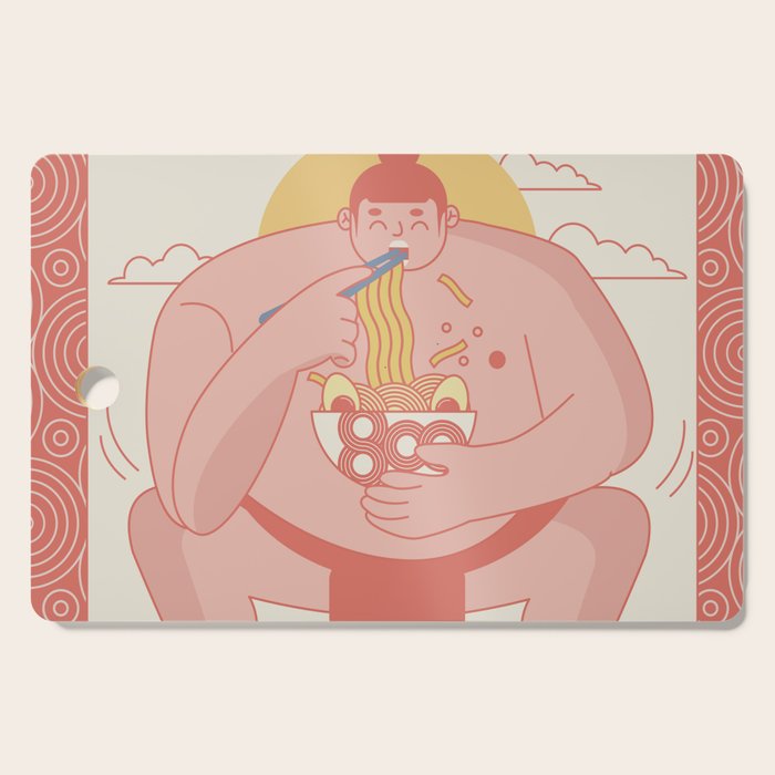 Sumo eating Ramen Cutting Board Gallery Image 1