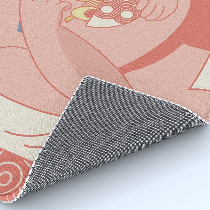 Sumo eating Ramen Rug Gallery Image 4