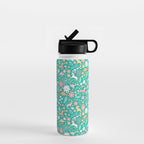 Dinosaurs + Unicorns on Teal Water Bottle Gallery Image 1
