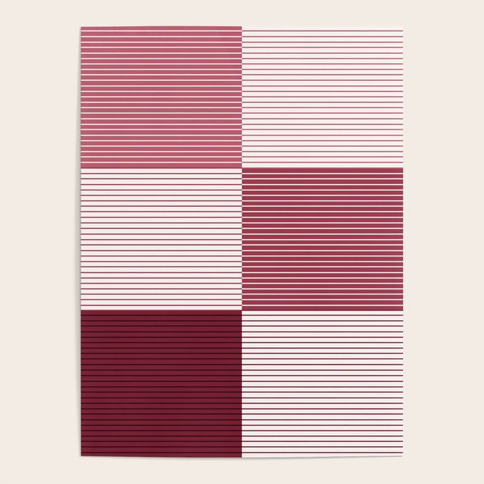 Color Block Line Pattern XVII Poster Gallery Image 1