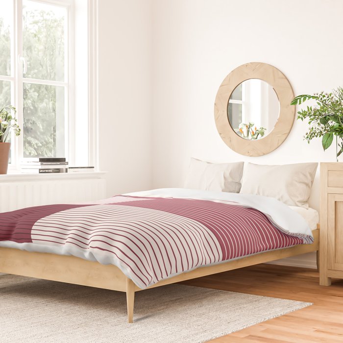 Color Block Line Pattern XVII Duvet Cover Gallery Image 2