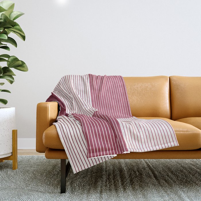 Color Block Line Pattern XVII Throw Blanket Gallery Image 1