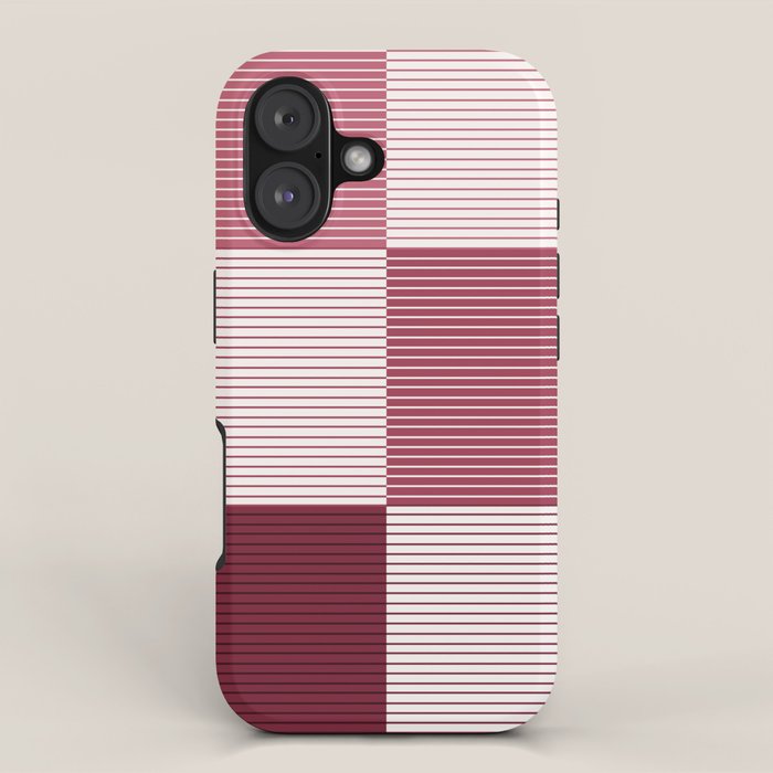 Color Block Line Pattern XVII iPhone Case Gallery Image 1