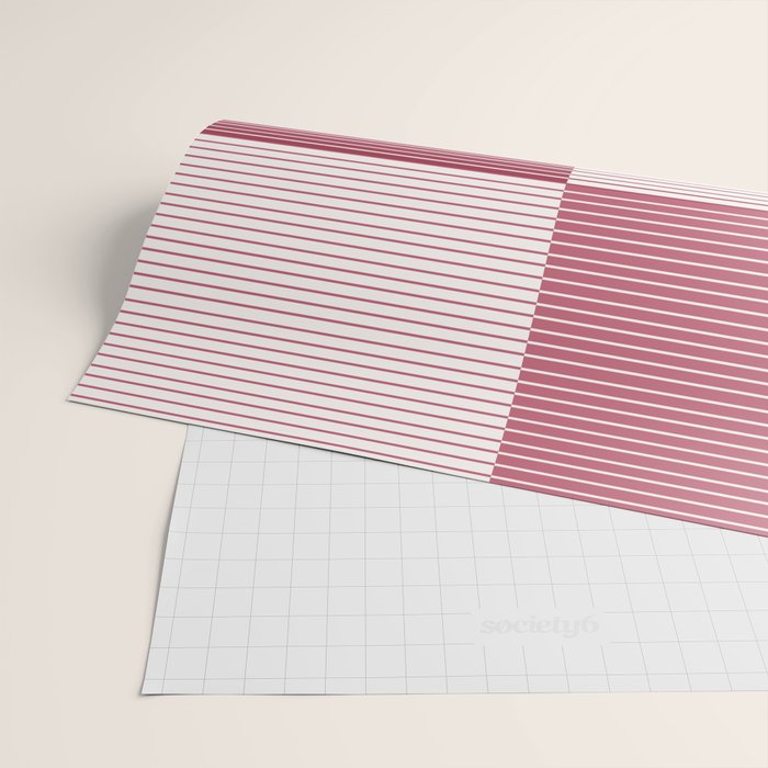 Color Block Line Pattern XVII Wrapping Paper Gallery Image 2