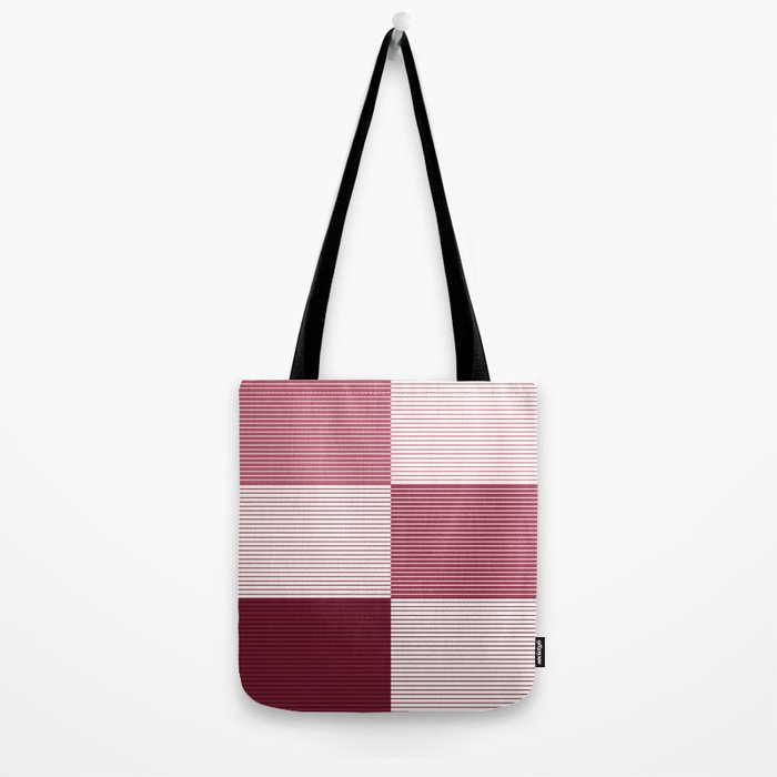 Color Block Line Pattern XVII Tote Bag Gallery Image 2