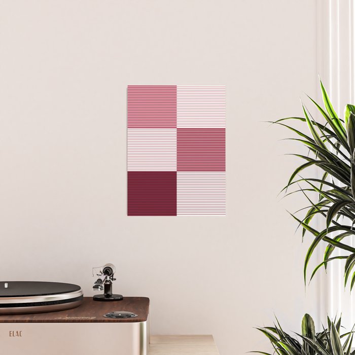 Color Block Line Pattern XVII Poster Gallery Image 2