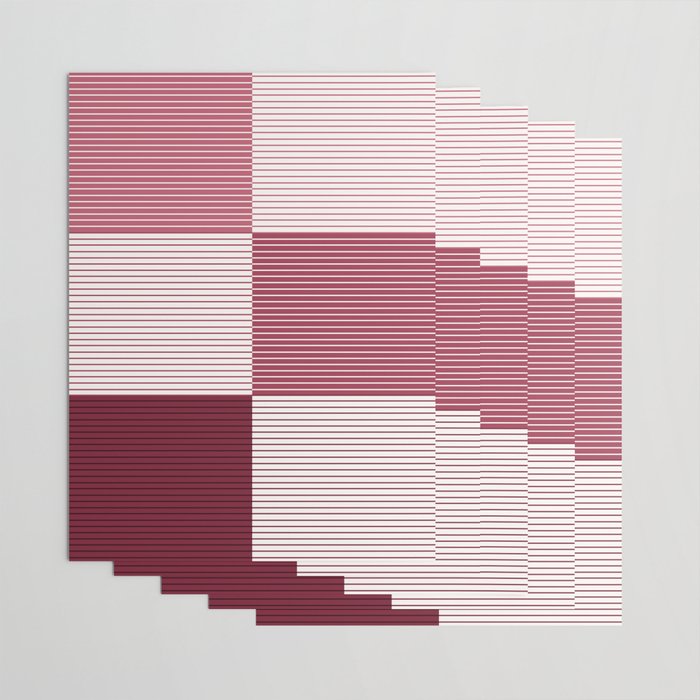 Color Block Line Pattern XVII Wrapping Paper Gallery Image 3
