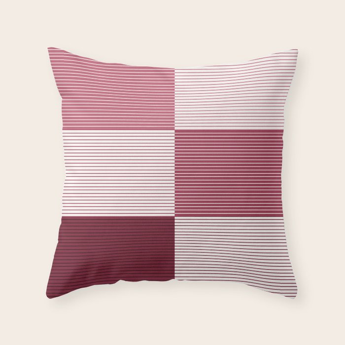 Color Block Line Pattern XVII Throw Pillow Gallery Image 6