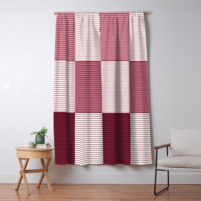 Color Block Line Pattern XVII Window Curtain Gallery Image 5