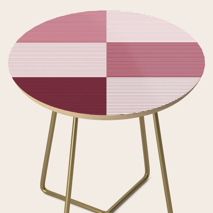 Color Block Line Pattern XVII Side Table Gallery Image 2