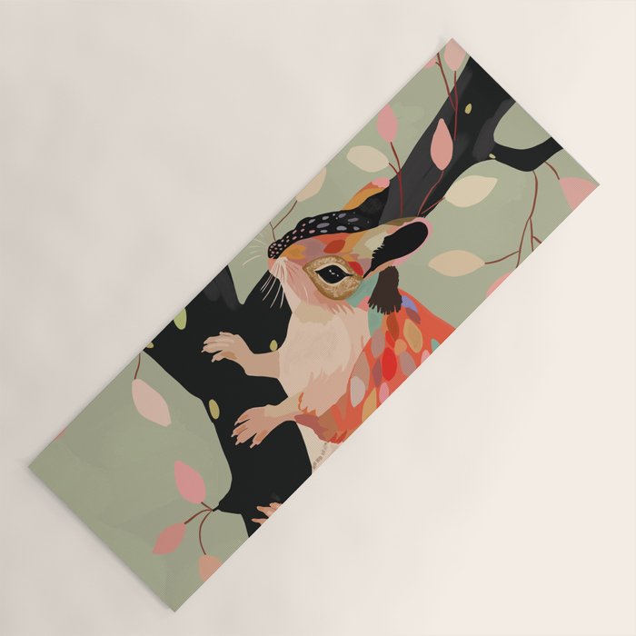 Squirrel In The Tree  Yoga Mat Gallery Image 1