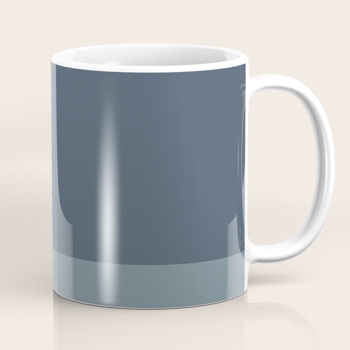 Minimalist Solid Color Block in Neutral Blue-Gray Coffee Mug Gallery Image 1