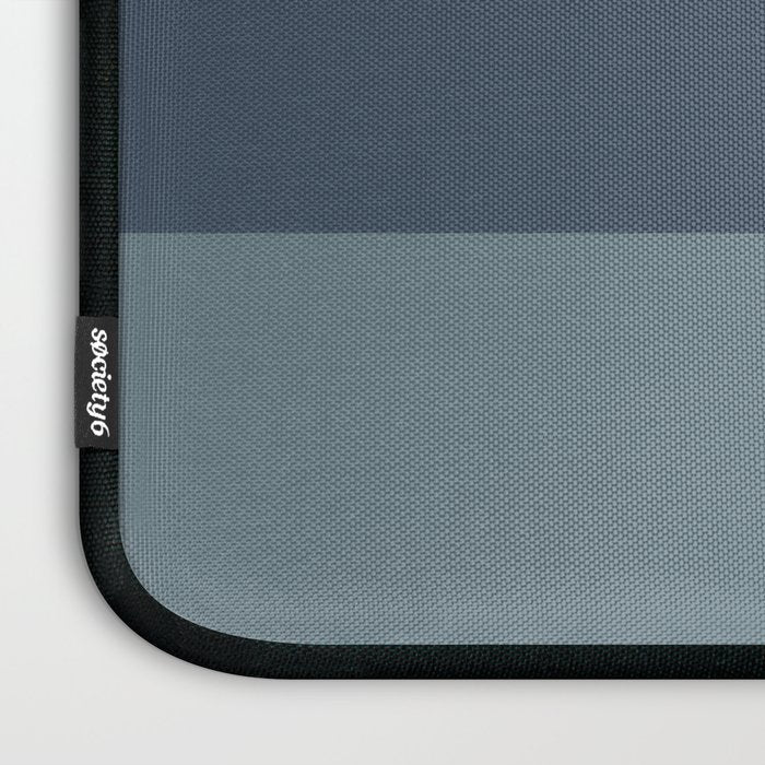 Minimalist Solid Color Block in Neutral Blue-Gray Laptop Sleeve Gallery Image 3