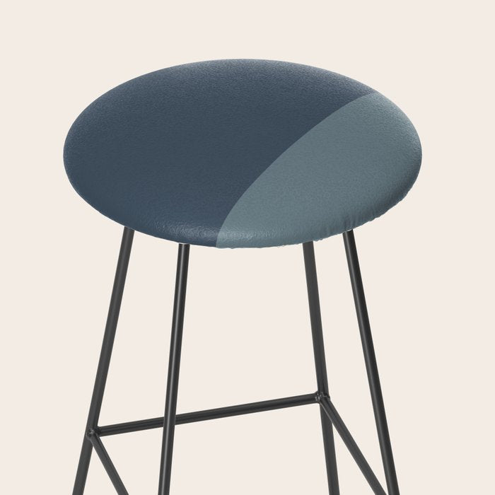 Minimalist Solid Color Block in Neutral Blue-Gray Stool Gallery Image 2