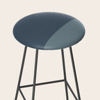 Minimalist Solid Color Block in Neutral Blue-Gray Stool Gallery Image 2